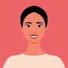 portrait-of-a-beautiful-asian-woman-happy-smiling-girl-full-face-portrait-in-flat-style-avatar-female-diversity-free-vector